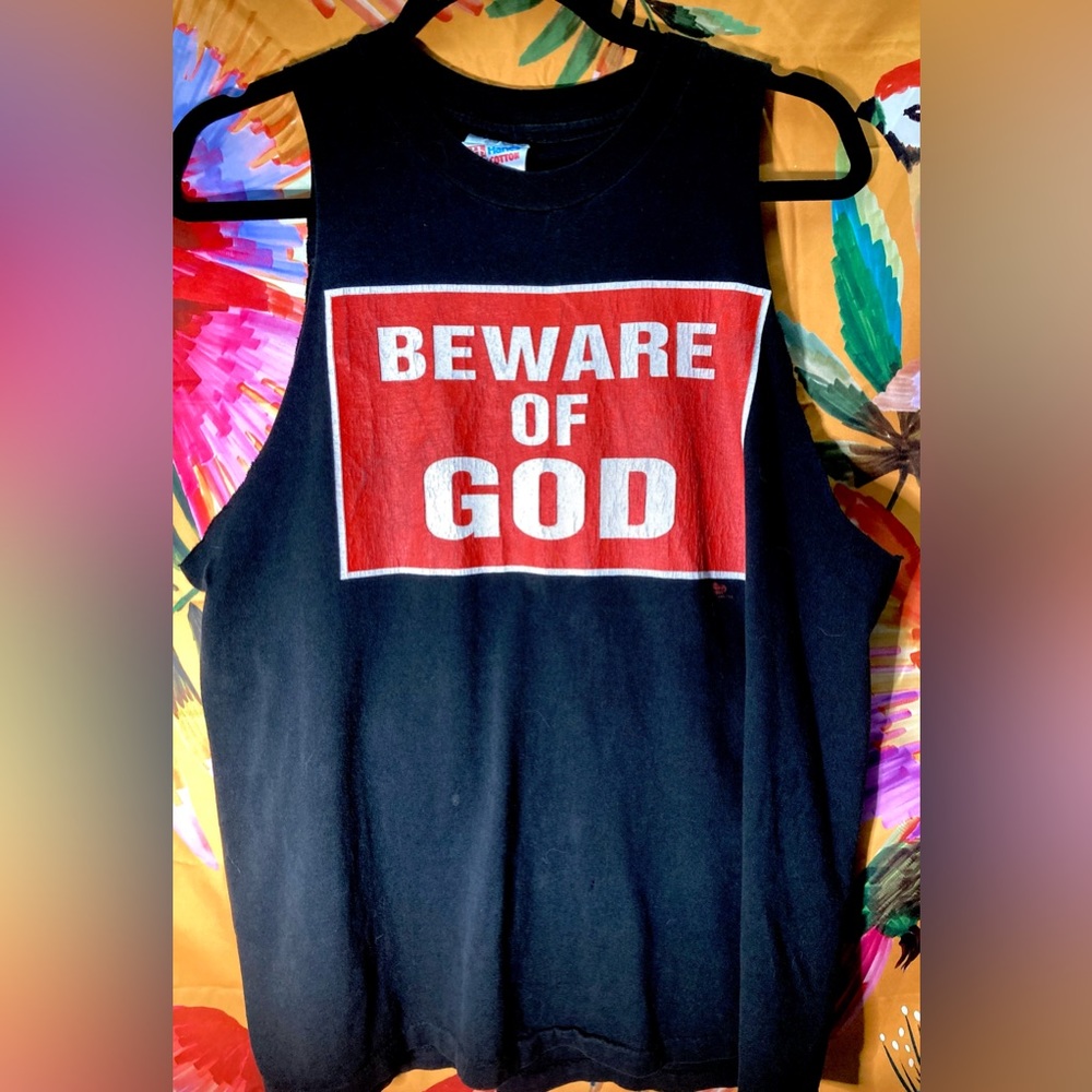 RARE Vintage Distressed Marilyn Manson Beware Of God The Lord Is A Shepard Tee L